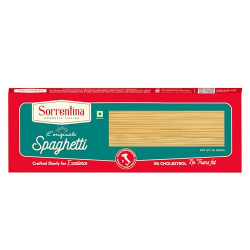 Sorrentina Spaghetti Pasta 500g I 100% Durum Wheat | No Maida | Authentic Spaghetti I Source of Protein I Source of Fibre | Cholesterol & Transfat Free | Source of Iron I Vegetarian I Loved by Kids