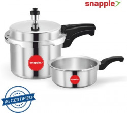 Snapple 3 Liter + 2 Liter Pressure Cooker Combo Pack ISI Certified 5 Years Warranty 3 L, 2 L Pressure Cooker(Aluminium)