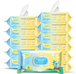 Mumta Soft Cleansing Baby Wipes with Aloe Vera & Vitamin E 80 Counts/Pack (Set of 12)(960 Wipes)