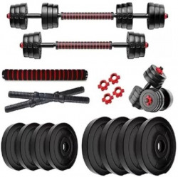 JASMINE 3 In 1 Convertible Dumbbells & Barbell Home Gym Set Kit For Home Workout Fitness Gym & Fitness Kit