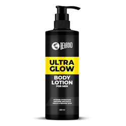 Beardo Ultraglow Body Lotion for Men, 250 ml | Hydrating & Light Weight Winter Moisturizer for Body | Moisturizes & Nourishes Dry Skin | Body Butter for Men