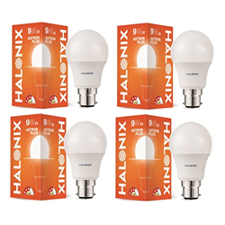 Halonix Photon Plus Base B22 9-Watt LED Bulb (Pack of 4, Warm White)