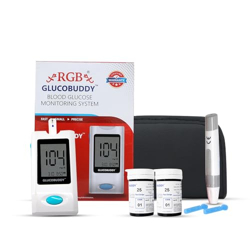 RGB Glucobuddy Glucometer AC 300 with 50 Glucometer Strips | RGB Sugar Testing Machine | US FDA Approved