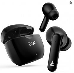Boat Airdopes 120 Truly Wireless in Ear Ear Buds w/in Ear Detection, 40 hrs Playtime Quad Mics with ENx Tech, ASAP Charge, IWP Tech, Beast Mode with 65 ms Low Latency, BTv5.3 & IPX4(Active Black)