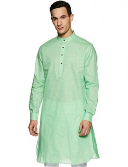 Manthan Men's Silk Kurta (MTML0011_Green_XL)