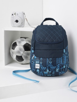 Wildcraft blue graphic backpack discount