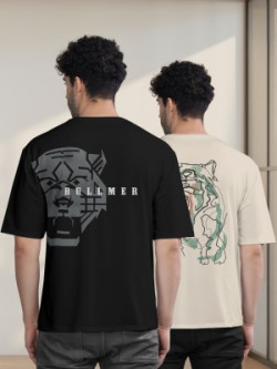 Bullmer Printed Men Round Neck Multicolor T-Shirt