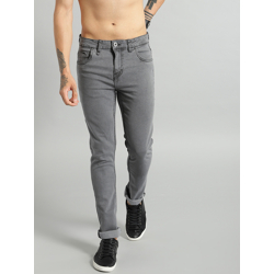The Roadster Lifestyle Co Men Grey Skinny Fit Mid-Rise Clean Look Stretchable Jeans