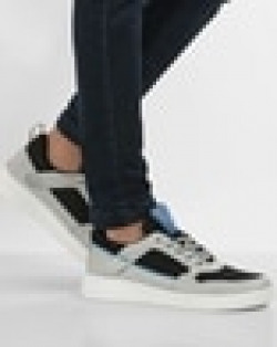 Men Panelled Lace-Up Sneakers