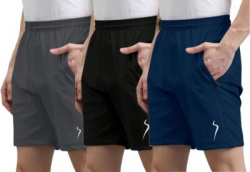 karwa Solid Men Multicolor Sports Shorts