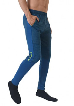 Campus Sutra Men's Regular Track Pants (AZ22_CSM-SS-JRTP0159_Teal