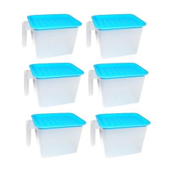 BigPlayer Air Tight Unbreakable Big Size 1100 ml Square Shape Kitchen Storage Container (Set of 6)