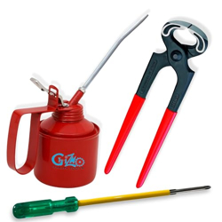 GIZMO Hand Tool Kit For Home; Tool Kit For Home Use Multipurpose With 2-in-1 Screwdriver 6 , Pincer Plier & Oil Can 1/4 Pint; Hand Tool Kit for Repairing, DIY, Auto Repairs, Car & Bike