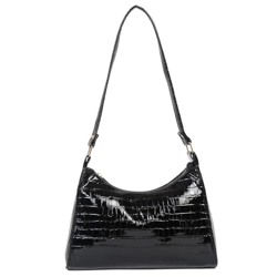 Fargo Leatherette Side White Sling Bags For Women's Ladies (Black)