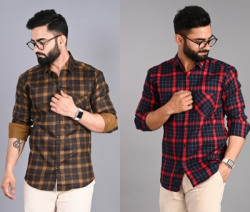 Pack of 2 Men Cotton Shirt Starts at Rs.399