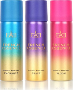 FRENCH ESSENCE Combi Pack of Enchante, Bloom and Grace (50ml Each) Deodorant Spray - For Women...