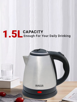 Inalsa Kwik Stainless Steel Cordless Electric Kettle 1.5 L