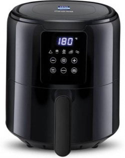 KENT 116135 Star Fry, Grill, Roast, Bake, 80% less oil, 80C to 200C, Auto shut off, Black, Air Fryer(4 L)
