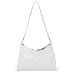 Fargo Leatherette Side White Sling Bags For Women's Ladies (White)
