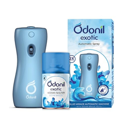 DABUR Odonil Exotic Automatic Spray - 225Ml | Machine + 1 Refill | Ocean Breeze | 2X Long Lasting | 2200 Sprays Guaranteed | Lasts Upto 60 Days