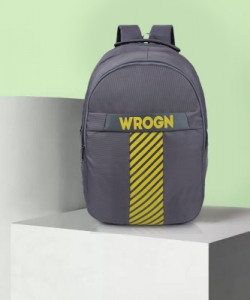 WROGN Spacy Unisex Backpack fits upto 14 Inches Laptop/College bag/School bag 30 L Laptop Backpack(Grey)