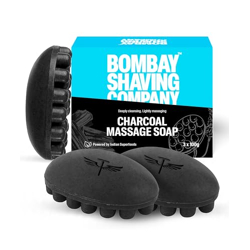 Bombay Shaving Company Charcoal Massage Soap100g | Pack of 3