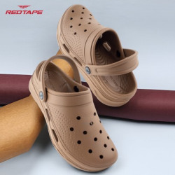 Red Tape Men Clogs Sandal(Brown , 10)