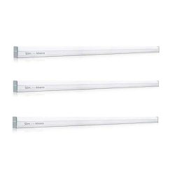 PHILIPS Slimline Advance 25-Watt 2500-lumen Metal Batten Tubelight (Pack of 3) (Warm White) (Study Room Specialist)