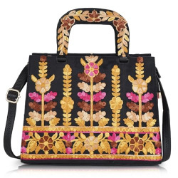 EVEDA Welvet Design Gorgeous Embroidery Stylish Design Shoulder Crossbody Hobo Women Handbag