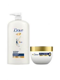 DoveSet of Intense Repair Shampoo 1 l & Deep Repair Treatment Hair Mask 300 ml