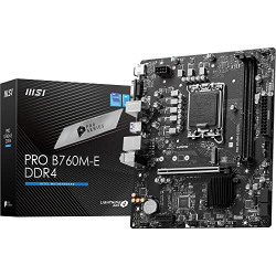 MSI PRO B760M-E DDR4 I m-ATX I Socket LGA 1700 I DDR4 Gaming Motherboard (Black)