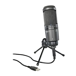 Audio-Technica AT2020 USB Plus Cardioid Condenser USB Microphone (Black)