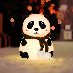 NYRWANA Night Lamp for Bedroom, Panda Lamp, Cute Lamp, Night Lamp for Kids, Panda Light Lamp, Birthday Gifts, Lamp for Kids, Diwali Light, BPA-Free Silicone Lamp, Close Eye (Multicolor)