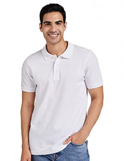 Amazon Brand - Symbol Men's Cotton Rich Polo T Shirt | Collar Tshirts | Half Sleeves | Plain-Regular Fit