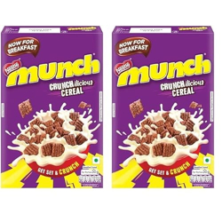 Nestle Munch Crunchilicious Cereal | Get Set & Crunch | Breakfast Cereal | 300g (Pack of 2)