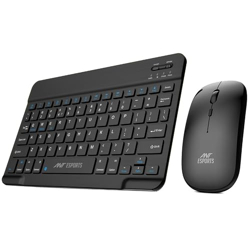 Ant Esports WKM11 Wireless Keyboard and Mouse Combo, Ultra Compact Slim Keyboard and Ergonomic Mouse for Desktop/PC/Laptop/Tablets and Windows 10/8/7, Build in Rechargeable Battery  Black