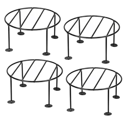NAYRA N.A Supplier Iron Indoor/Outdoor Flowerpot/Plant Stand for Home Garden Balcony, Living Room Dcor (Black, Pack of 4)