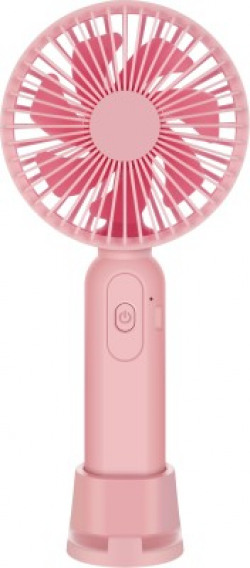 TG S9 (RECHARGEABLE PORTABLE USB FAN) With Mobile Stand, 800mAh Battery USB Fan(Pink)