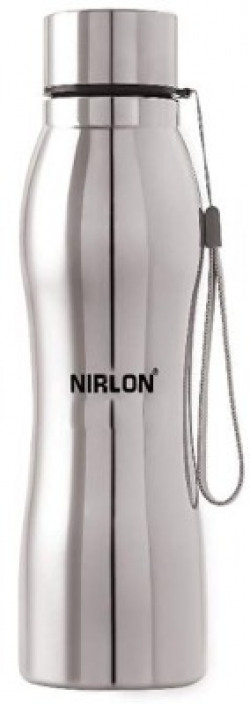 NIRLON Aqua Stainless Steel Fridge Water Bottle 1000 ml Bottle(Pack of 1, Silver, Steel)