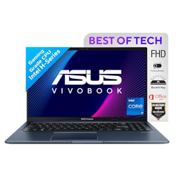 ASUS Vivobook 15, 15.6" (39.62cm) FHD, Intel Core i7-12700H 12th Gen, Thin and Light Laptop (16GB/512GB SSD/Intel Iris X Graphics/Windows 11/Office 2021/Quiet Blue/1.7 Kg), X1502ZA-EJ744WS