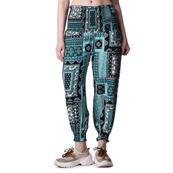 POPWINGS Casual Boho Printed Joggers for Women