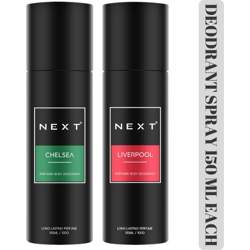 NEXT New Edition Liverpool and Chelsea Perfume Deodorant Spray  -  For Men & Women(300 ml, Pack of 2)