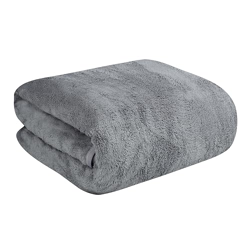 Fezora Microfiber Bath Towels | (70x140) Extra Soft Plush & Quick Dry High Absorbency with Large Size Towels for Bathing (Pack of 1, Grey)