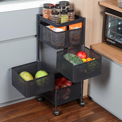 CELLO Kitchen Pro Trolley with Wheels | Storage Organizer & Kitchen Ac