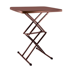 Attro A A Axis Height-Adjustable Multi-Purpose Plastic Table for Study,Dining & Outdoor, Folding Rectangular Table - Brown
