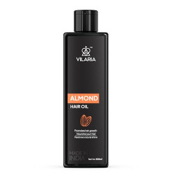 VILARIA Almond Hair Oil 200 ml, For Promotes Hair Growth Nourishe Your Hair Restores Natural Shin...