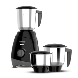 Havells Capture 500 Watts 3 Jar Mixer Grinder|High Speed Mixie 21000 RPM Motor|Rust Resistant 304SS Blades| 1.5 Ltr Bigger Size Blending Jar| 1 Yr Manufacturer Warranty | Overheat Protection (Black)