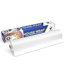 House Wrap 50 Meters Food Wrapping Paper Roll - Premium Non-Stick Butter Paper Roll for Roti | Family Pack Food Wrapping paper | Chemical Free,Oil Proof, Non Stick Paper