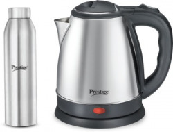 Prestige Electric Kettle PKOSS 1.5L+Single Wall water Bottle- Electric Kettle (1.5 L, Silver, Bl...