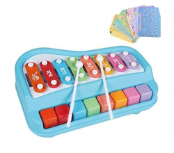 FUNVERSE 2 in-1 Musical Xylophone and Mini Piano for Kids